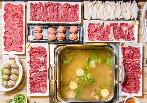 海银海记潮汕牛肉火锅的聚会套餐
