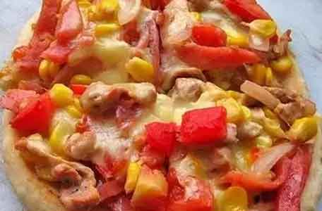 番茄肉丝洋葱披萨—电饭煲版