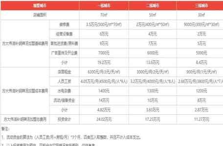 方大伟胡辣汤加盟费多少钱？